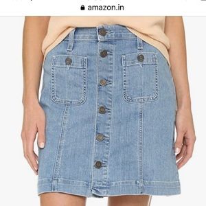 Joie Jeans Button Down Denim Skirt